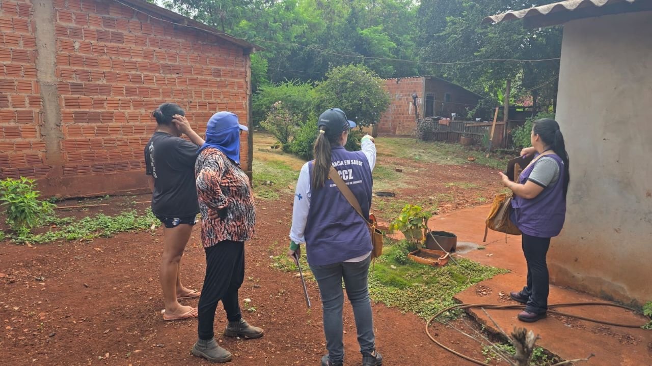 Agentes de endemias que participam do mutirão de combate ao mosquito Aedes aegypti vistoriaram 1.513 moradias em 2 dias de ações. Divulgação/Assecom