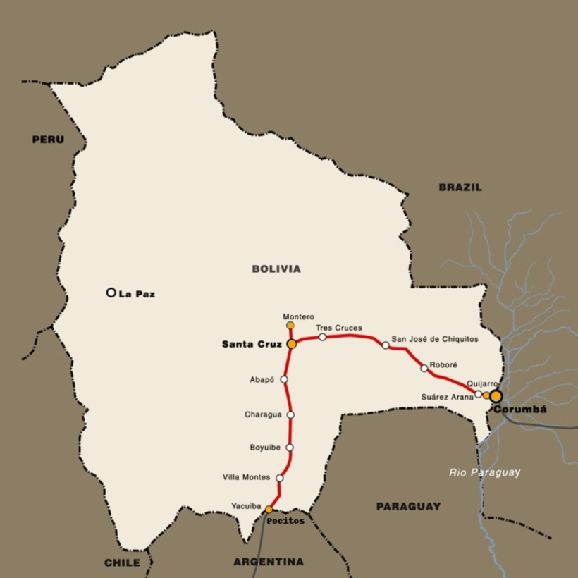 mapa viagem trem da morte