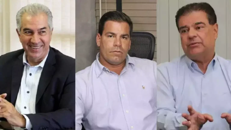 Reinaldo Azambuja; Renan Contar e Nelsinho Trad, que lideram corrida pelo Senado (Fotos: Divulgação)